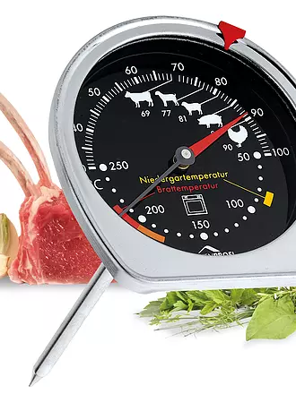 KÜCHENPROFI | Ofen- / Bratenthermometer 14cm Schwarz | 